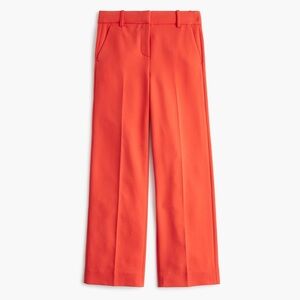 J.Crew Favorite Fit Wide Leg Wool Trousers Burnt Orange size 2 EUC